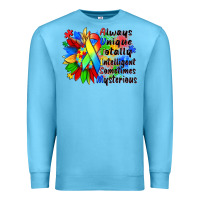 Ocean Blue always unique totally intelligent sometimes myster Premium Sweatshirt - Zillion Design Studio