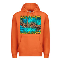 Carrot leopard turquoise sunflower Premium Hoodie - JahusDesignShop