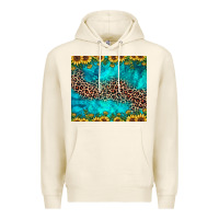 Tofu leopard turquoise sunflower Premium Hoodie - JahusDesignShop