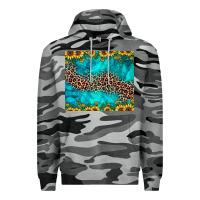 Slate Camo leopard turquoise sunflower Premium Hoodie - JahusDesignShop