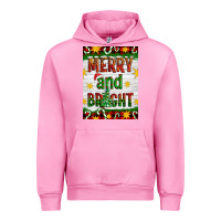 Fuchsia Pink Merry And Bright Urban Hoodie - Artiststas