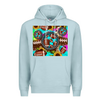 Blue Mist football tie dye gemstone sunflower Premium Hoodie - JahusDesignShop
