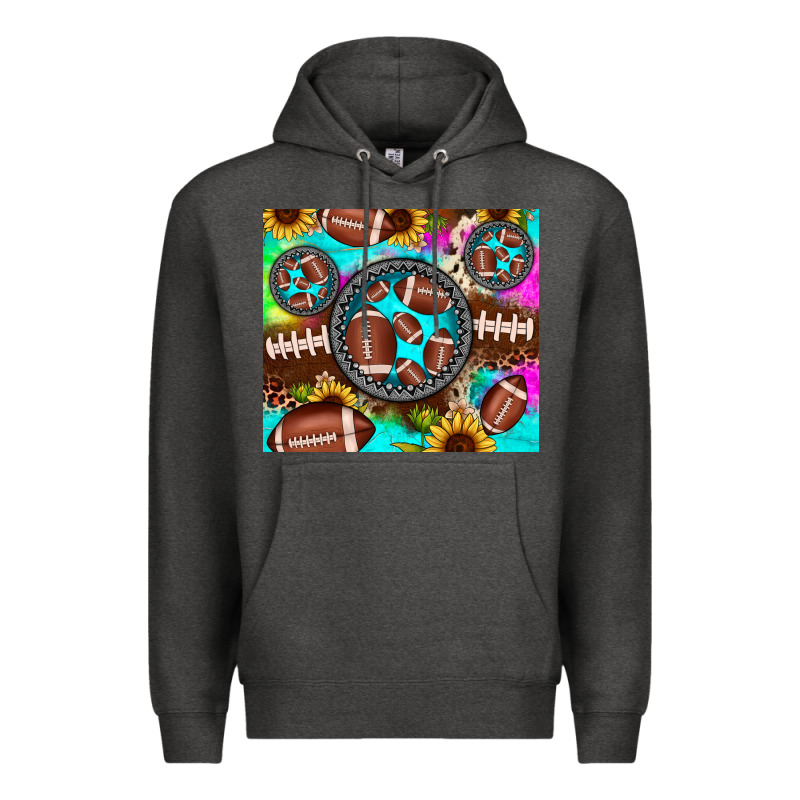 Football Tie Dye Gemstone Sunflower Premium Hoodie by JahusDesignShop | Teevron