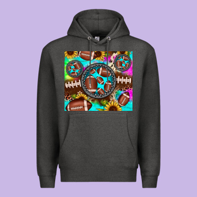 Football Tie Dye Gemstone Sunflower Premium Hoodie Designed By Jahusdesignshop