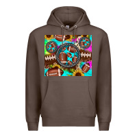 Coffee football tie dye gemstone sunflower Premium Hoodie - JahusDesignShop