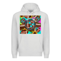 Dove Grey football tie dye gemstone sunflower Premium Hoodie - JahusDesignShop