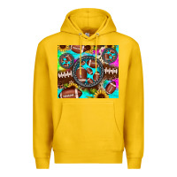 Lemon football tie dye gemstone sunflower Premium Hoodie - JahusDesignShop