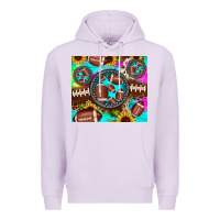 Lilac football tie dye gemstone sunflower Premium Hoodie - JahusDesignShop