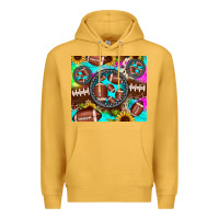 Mustard football tie dye gemstone sunflower Premium Hoodie - JahusDesignShop