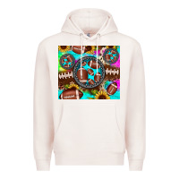 Pale Pink football tie dye gemstone sunflower Premium Hoodie - JahusDesignShop