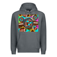 Rock football tie dye gemstone sunflower Premium Hoodie - JahusDesignShop