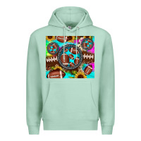 Seafoam football tie dye gemstone sunflower Premium Hoodie - JahusDesignShop