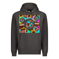 Smoke football tie dye gemstone sunflower Premium Hoodie - JahusDesignShop