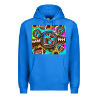 True Royal football tie dye gemstone sunflower Premium Hoodie - JahusDesignShop