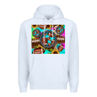 White football tie dye gemstone sunflower Premium Hoodie - JahusDesignShop