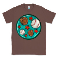 Chestnut baseball with sunflower round earrings Classic Tee - BundleAndBundleShop