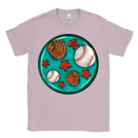 Lilac baseball with sunflower round earrings Classic Tee - BundleAndBundleShop