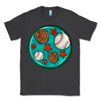 Smoke baseball with sunflower round earrings Classic Tee - BundleAndBundleShop