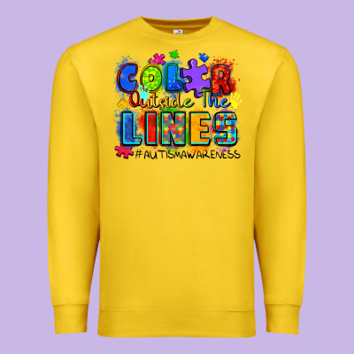Premium Sweatshirt color outside the lines autism awareness