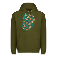 Army Green christmas gingerbread cookies patch Premium Hoodie - BundleAndBundleShop