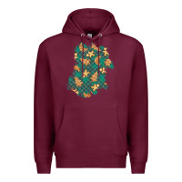 Burgundy christmas gingerbread cookies patch Premium Hoodie - BundleAndBundleShop