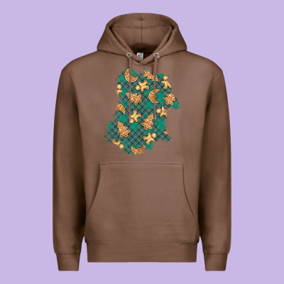 Christmas Gingerbread Cookies Patch Premium Hoodie Designed By Bundleandbundleshop