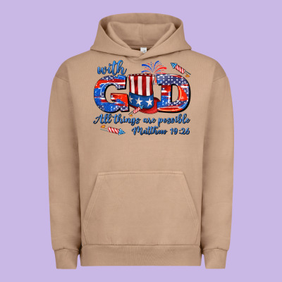With God All Things Are Possible Usa Urban Hoodie Designed By Adodesignshop