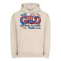Pigment French Oak with god all things are possible usa Urban Hoodie - AdoDesignShop