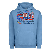Pigment Pebble Blue with god all things are possible usa Urban Hoodie - AdoDesignShop