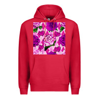 Cardinal valentines day roses and diamond plaid seamless pattern Premium Hoodie - BundleAndBundleShop