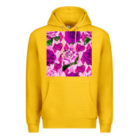 Lemon valentines day roses and diamond plaid seamless pattern Premium Hoodie - BundleAndBundleShop
