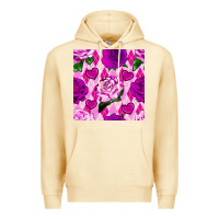 Pina Colada valentines day roses and diamond plaid seamless pattern Premium Hoodie - BundleAndBundleShop