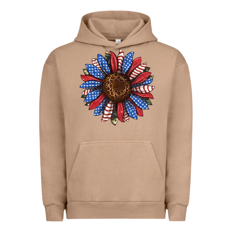 Usa Flag Camouflage Sunflower Urban Hoodie by JahusDesignShop | Teevron