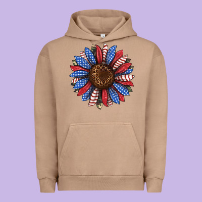 Usa Flag Camouflage Sunflower Urban Hoodie Designed By Jahusdesignshop