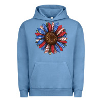 Pigment Pebble Blue usa flag camouflage sunflower Urban Hoodie - JahusDesignShop