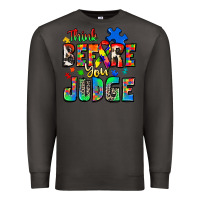 Smoke think before you judge autism Premium Sweatshirt - Zillion Design Studio