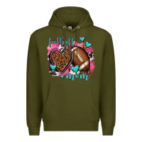 Army Green football mom Premium Hoodie - AdoDesignShop