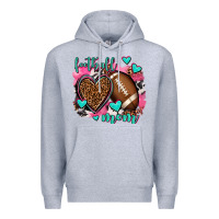 Heather Grey football mom Premium Hoodie - AdoDesignShop