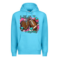 Ocean Blue football mom Premium Hoodie - AdoDesignShop