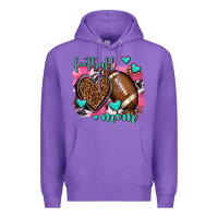 Purple football mom Premium Hoodie - AdoDesignShop