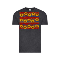 Vintage Black usa and sunflower pattern Vintage Tee - Artiststas