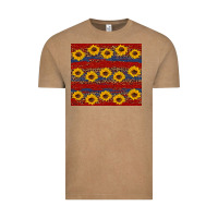 Vintage Coffee usa and sunflower pattern Vintage Tee - Artiststas