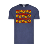 Vintage Denim usa and sunflower pattern Vintage Tee - Artiststas