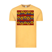 Vintage Mustard usa and sunflower pattern Vintage Tee - Artiststas
