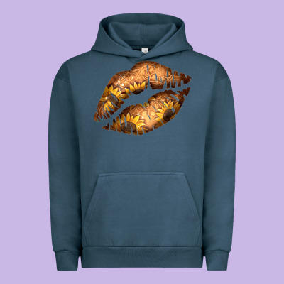 Western Sunflower Lips Urban Hoodie Designed By Bettercallsaul