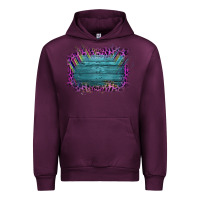 Mauve Wine Aztec Wood Leopard Frame Urban Hoodie - Bettercallsaul