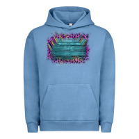 Pigment Pebble Blue Aztec Wood Leopard Frame Urban Hoodie - Bettercallsaul