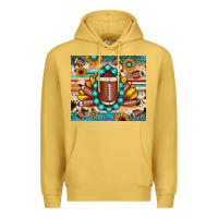 Antique Gold football cowhide sunflower Premium Hoodie - JahusDesignShop