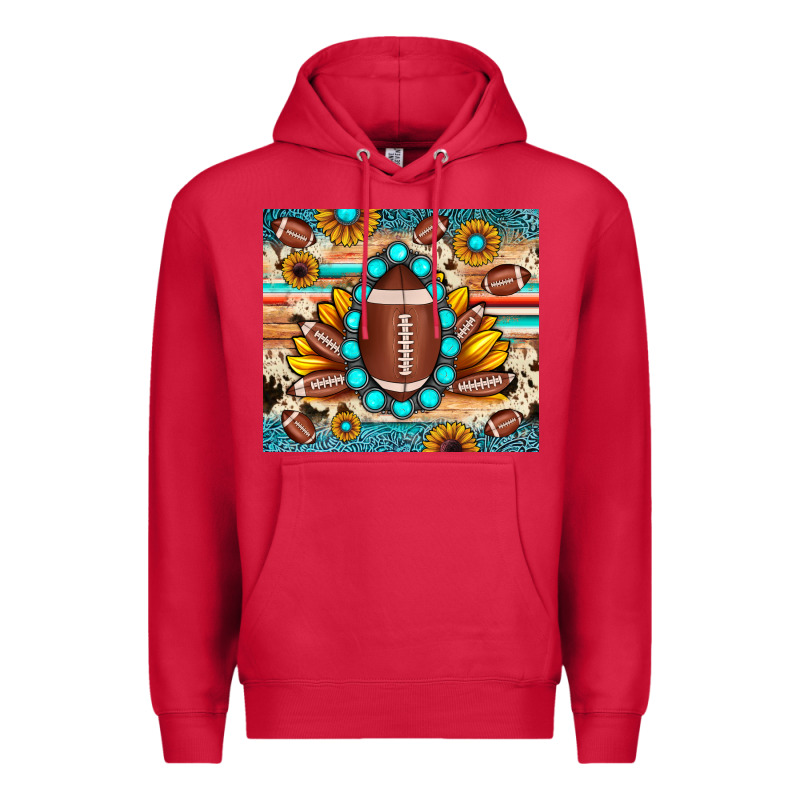Football Cowhide Sunflower Premium Hoodie by JahusDesignShop | Teevron