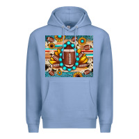 Colony Blue football cowhide sunflower Premium Hoodie - JahusDesignShop